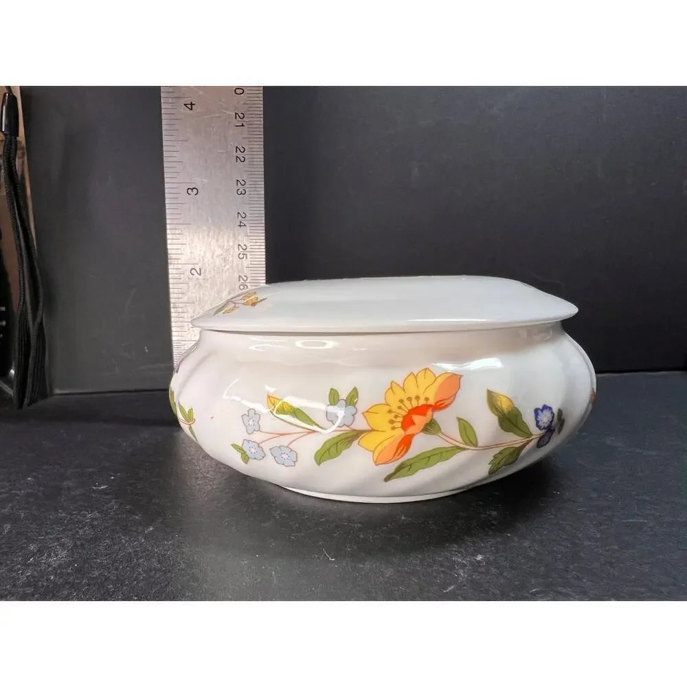 Aynsley Cottage Garden Trinket Box Fine Bone China Made in England